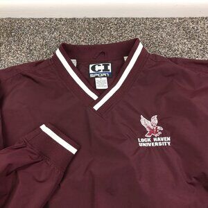 Vintage Lock Haven Bald Eagles Jacket CI Sport Windbreaker Pullover Mens XL